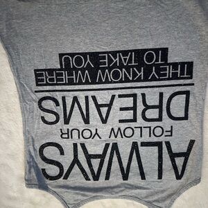 Gray Graphic Tee with Inspirational Text